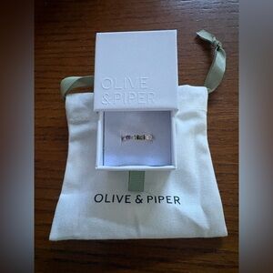NWT Olive And Piper Vale Ring Gold Plated Multi-Colored Jewels Size 6